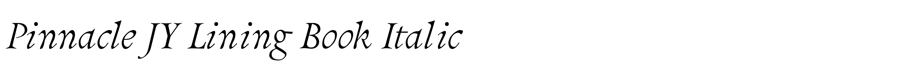 Pinnacle JY Lining Book Italic